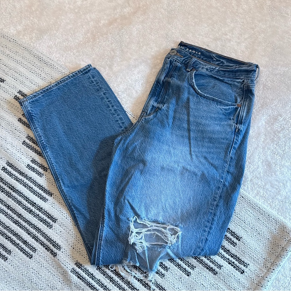 American Eagle Outfitters Blue Boyfriend Jeans - Picture 3 of 8